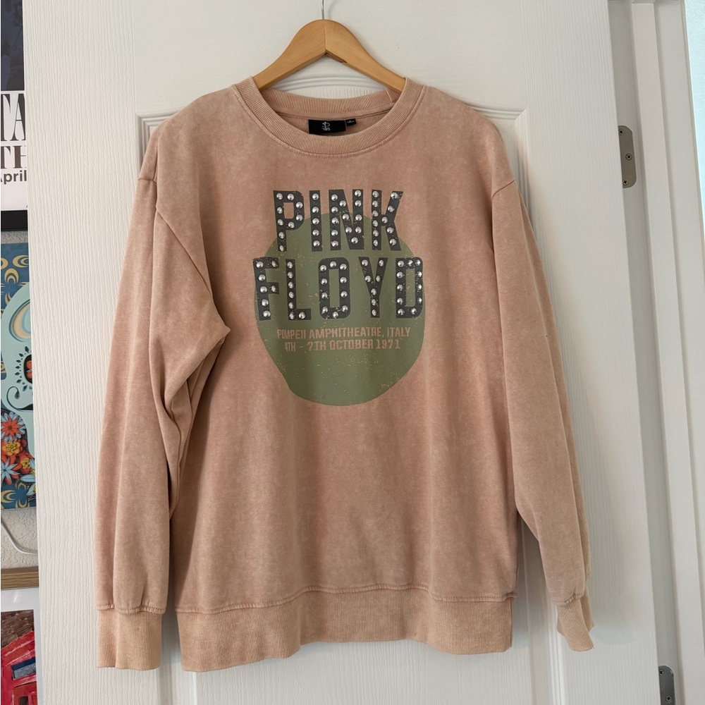Pink Floyd Pompeii Amphitheatre Italy 1971 Womens Studded Sweatshirt large